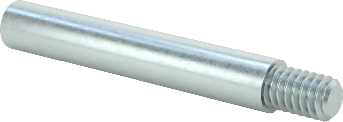 Düşük Profilli Ciltleme Silindirleri için Uzatma, Çinko Kaplı Çelik, 1-1/4" Uzunluk