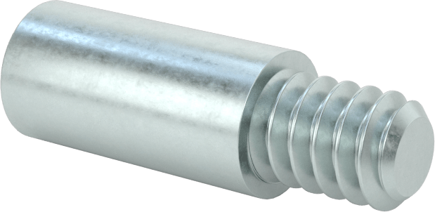 Düşük Profilli Ciltleme Silindirleri için Uzatma, Çinko Kaplı Çelik, 1/2" Uzunluk