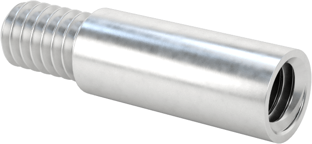 Düşük Profilli Ciltleme Silindirleri için Uzatma, 6063 Alüminyum, 1/2" Uzunluk
