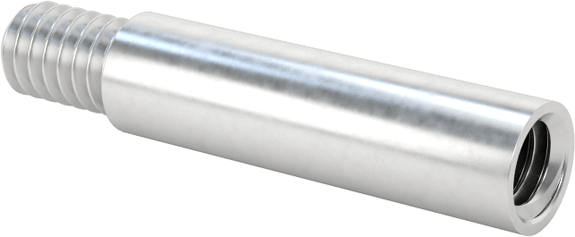 Düşük Profilli Ciltleme Silindirleri için Uzatma, 6063 Alüminyum, 3/4" Uzunluk