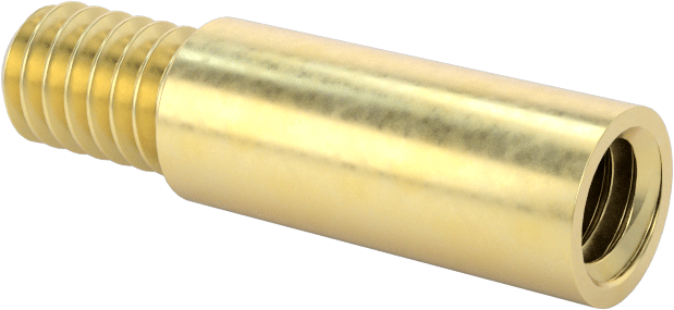 Düşük Profilli Ciltleme Silindirleri için Uzatma, Pirinç, 1/2" Uzunluk