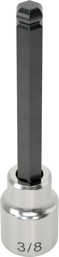 Bilyalı Uçlu Altıgen Uç Soketi, 1/2" Kare Tahrik, 3/8" Tahrik Boyutu