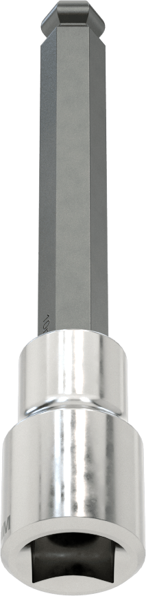 Bilyalı Uçlu Altıgen Uç Soketi, 1/2" Kare Tahrik, 10 mm Tahrik Boyutu