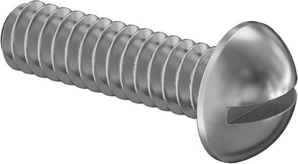 Alüminyum Dekoratif Yuvarlak Başlı Oluklu Vidalar, 6-32 Diş Boyutu, 1/2" Uzunluk
