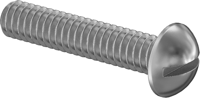 Alüminyum Dekoratif Yuvarlak Başlı Oluklu Vidalar, 1/4"-20 Diş Boyutu, 1-1/4" Uzunluk