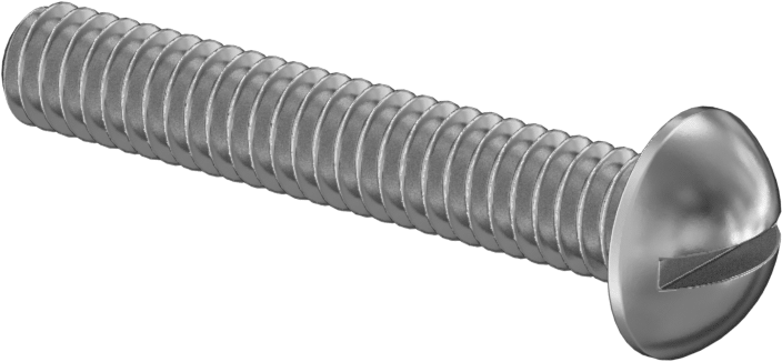 Alüminyum Dekoratif Yuvarlak Başlı Oluklu Vidalar, 1/4"-20 Diş Boyutu, 1-1/2" Uzunluk