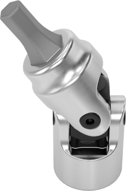 Esnek Altıgen Uçlu Soket, 1/4" Kare Tahrik, 4 mm Tahrik Boyutu