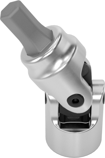 Esnek Altıgen Uçlu Soket, 1/4" Kare Tahrik, 5 mm Tahrik Boyutu