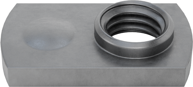 Çelik Ofset Silindirli Dar Tabanlı Kaynak Somunları, Çıkıntılar, M10 x 1,5 mm Diş Boyutu