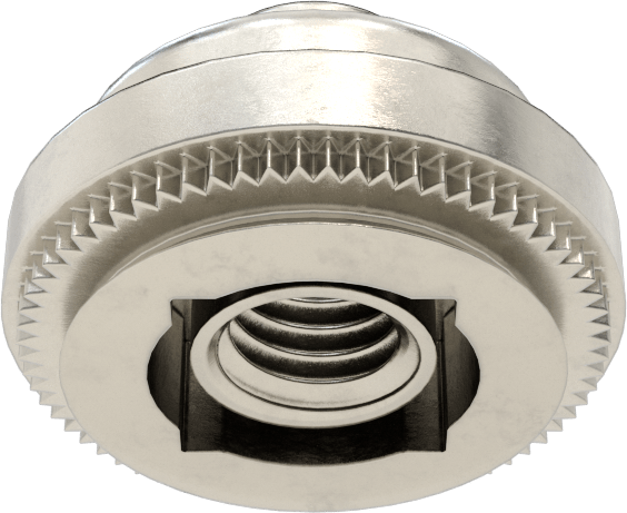 18-8 Paslanmaz Çelik Vida Kilitlemeli Hizalama Presle Takılan Somun, Sac Metal için, M3 x 0.5mm, 0,97 mm Minimum Panel Kalınlığı