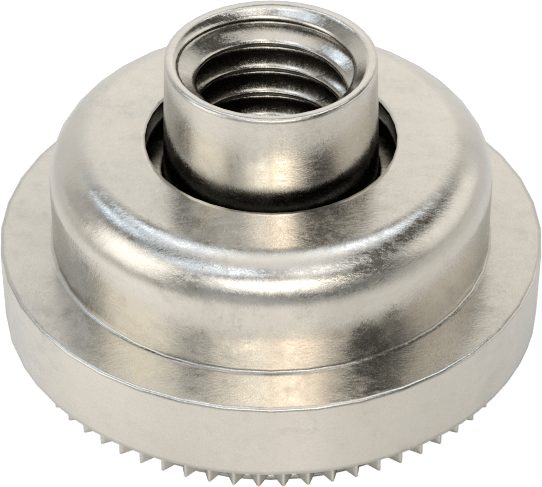 18-8 Paslanmaz Çelik Vida Kilitlemeli Hizalama Presle Takılan Somun, Sac Metal için, M3 x 0.5mm, 0,97 mm Minimum Panel Kalınlığı