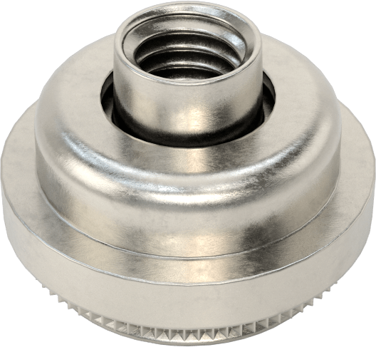 18-8 Paslanmaz Çelik Vida Kilitlemeli Hizalama Presle Takılan Somun, Sac Metal için, M3 x 0.5mm, 1,38 mm Minimum Panel Kalınlığı