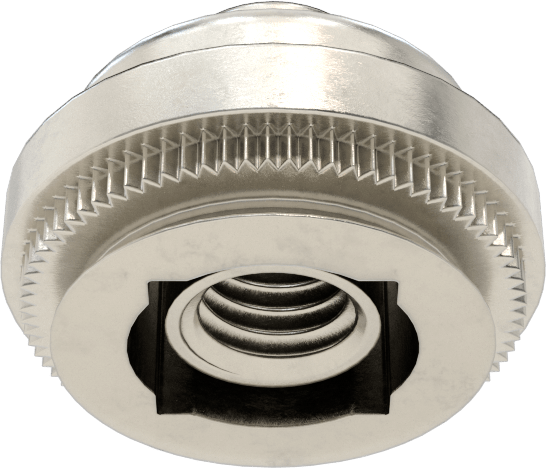18-8 Paslanmaz Çelik Vida Kilitlemeli Hizalama Presle Takılan Somun, Sac Metal için, M3 x 0.5mm, 1,38 mm Minimum Panel Kalınlığı