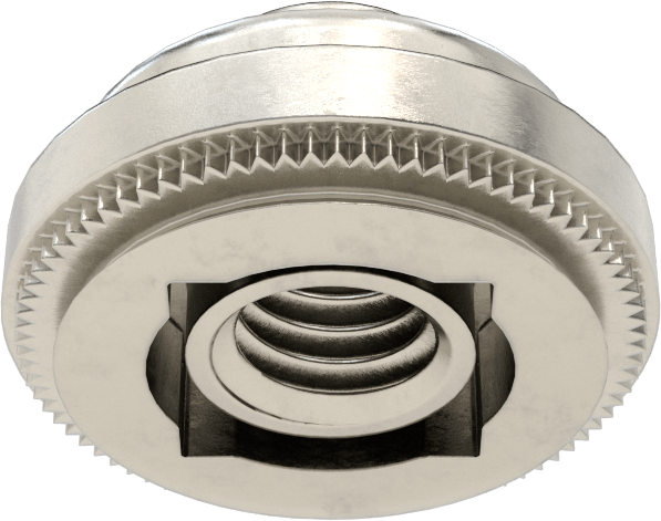 18-8 Paslanmaz Çelik Vida Kilitlemeli Hizalama Presle Takılan Somun, Sac Metal için, M4 x 0.7mm, 0,97 mm Minimum Panel Kalınlığı
