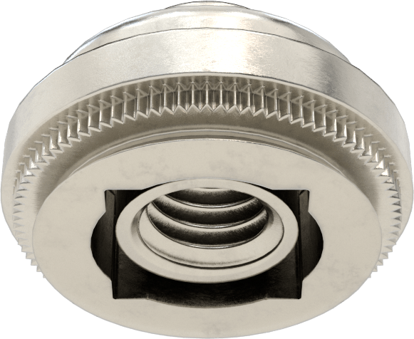 18-8 Paslanmaz Çelik Vida Kilitlemeli Hizalama Presle Takılan Somun, Sac Metal için, M4 x 0.7mm, 1,38 mm Minimum Panel Kalınlığı