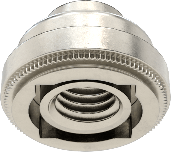 18-8 Paslanmaz Çelik Vida Kilitlemeli Hizalama Presle Takılan Somun, Sac Metal için, M5 x 0.8mm, 0,97 mm Minimum Panel Kalınlığı
