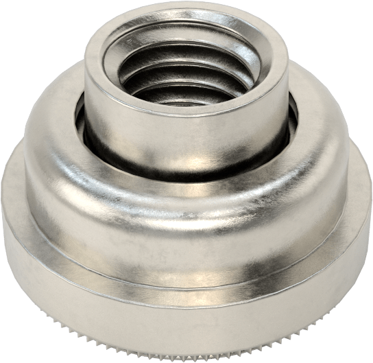 18-8 Paslanmaz Çelik Vida Kilitlemeli Hizalama Presle Takılan Somun, Sac Metal için, M5 x 0.8mm, 0,97 mm Minimum Panel Kalınlığı