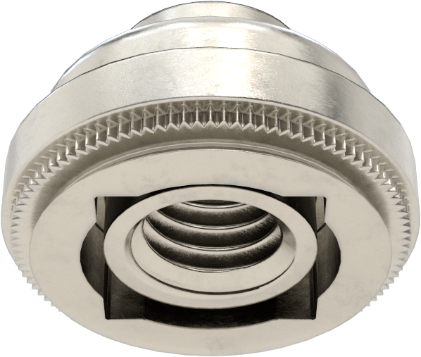 18-8 Paslanmaz Çelik Vida Kilitlemeli Hizalama Presle Takılan Somun, Sac Metal için, M6 x 1 mm, 1,38 mm Minimum Panel Kalınlığı