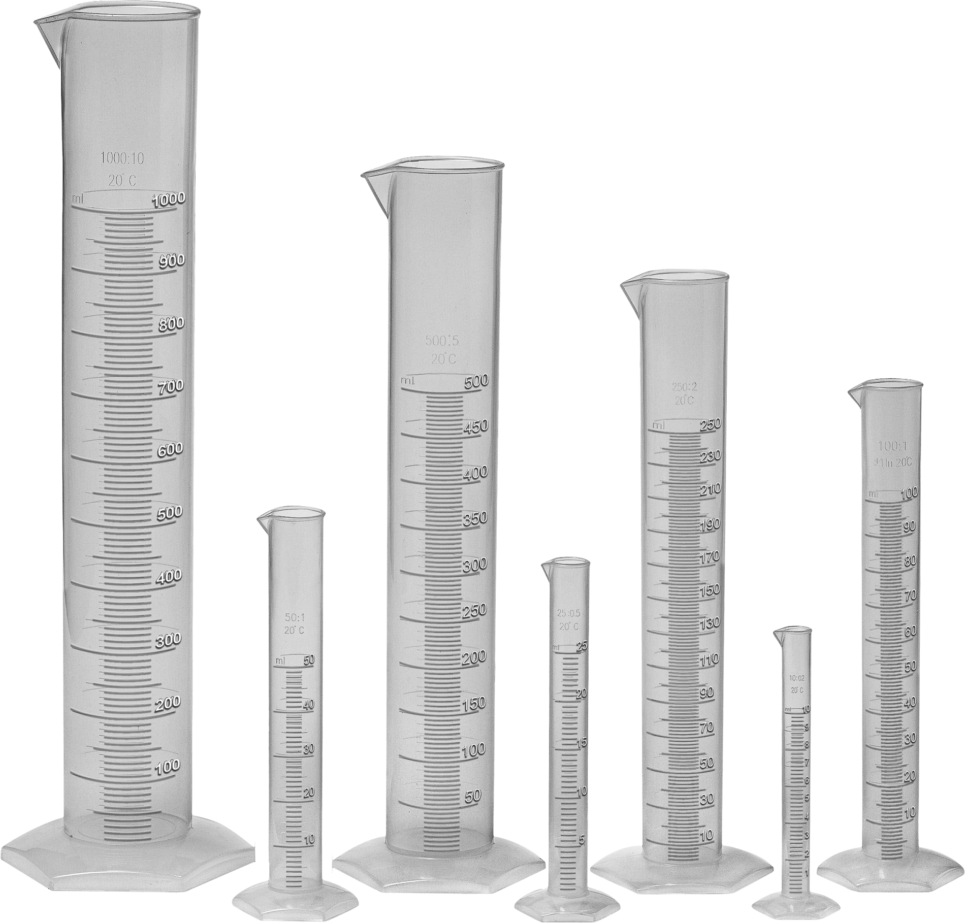 7 Parçalı Plastik Dereceli Silindir Seti