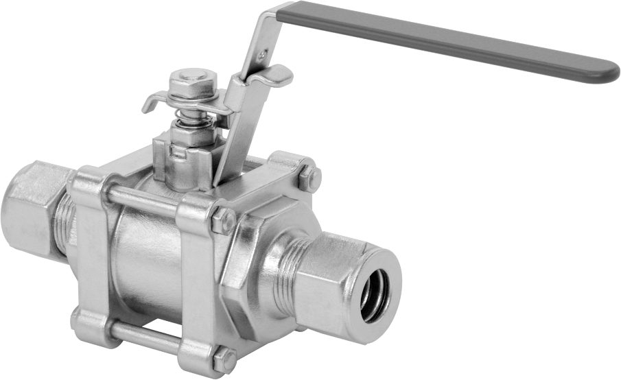 Easy-Maintenance Açma/Kapama Vanası, 1/2" Dış Çaplı Boru için Yor-Lok Bağlantı Parçaları ile
