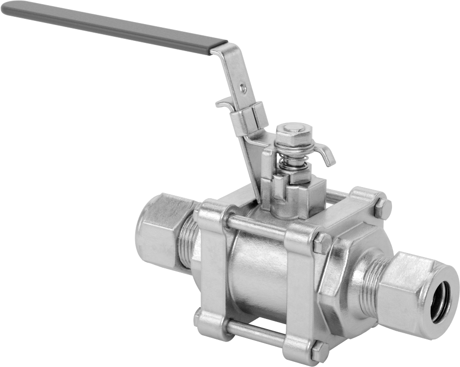 Easy-Maintenance Açma/Kapama Vanası, 1/2" Dış Çaplı Boru için Yor-Lok Bağlantı Parçaları ile