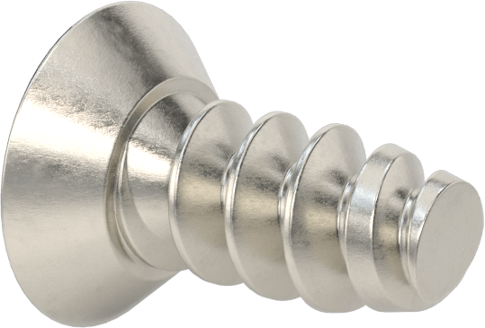 18-8 Paslanmaz Çelik Sac Metal için Düz Başlı Küt Uçlu Vidalar, 4 Numara Boyut, 1/4" Uzunluk