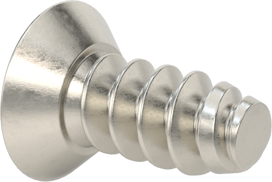 18-8 Paslanmaz Çelik Sac Metal için Düz Başlı Küt Uçlu Vidalar, Numara 8 Boyut, 3/8" Uzunluk