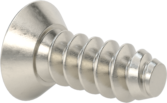 18-8 Paslanmaz Çelik Sac Metal için Düz Başlı Küt Uçlu Vidalar, 10 Numaralı Boyut, 1/2" Uzunluk
