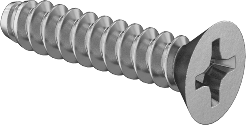 18-8 Paslanmaz Çelik Sac Metal için Düz Başlı Küt Uçlu Vidalar, Numara 8 Boyut, 3/4" Uzunluk