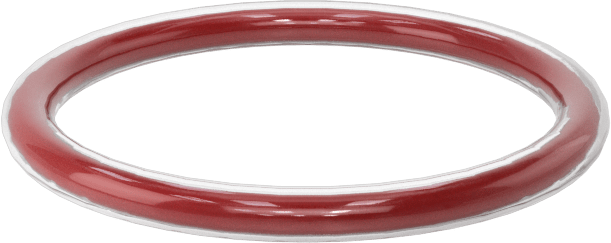 Kimyasal Dayanıklı FEP Kaplı Silikon O-Ring, Düşük Sıcaklık, 1/16 Kesirli Genişlik, Dash No. 017