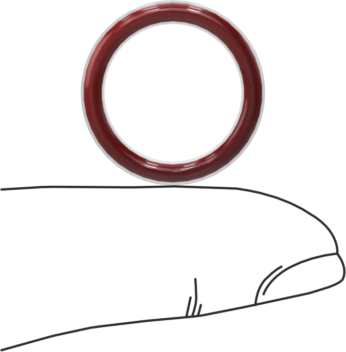 Kimyasal Dayanıklı FEP Kaplı Silikon O-Ring, Düşük Sıcaklık, 3/32 Kesirli Genişlik, Dash No. 114