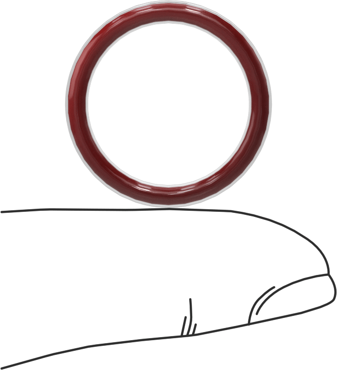 Kimyasal Dayanıklı FEP Kaplı Silikon O-Ring, Düşük Sıcaklık, 3/32 Kesirli Genişlik, Dash No. 116
