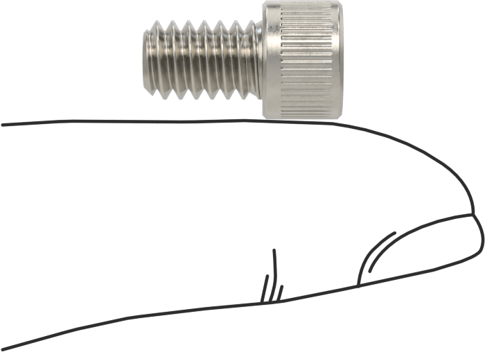Havalandırmalı Soket Başlı Vida, 1/4"-20 Diş Boyutu, 3/8" Uzunluk