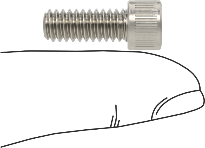 Havalandırmalı Soket Başlı Vida, 1/4"-20 Diş Boyutu, 5/8" Uzunluk