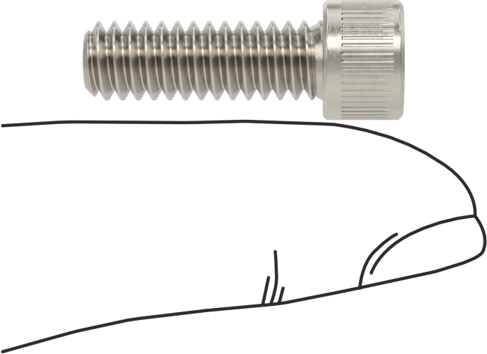 Havalandırmalı Soket Başlı Vida, 1/4"-20 Diş Boyutu, 3/4" Uzunluk