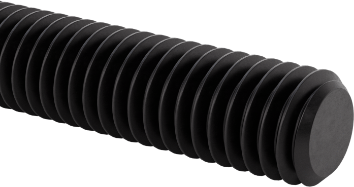 Düşük Mukavemetli Çelik Sol Dişli Çubuk, 3/8"-16 Diş Boyutu, 6 Fit Uzunluk