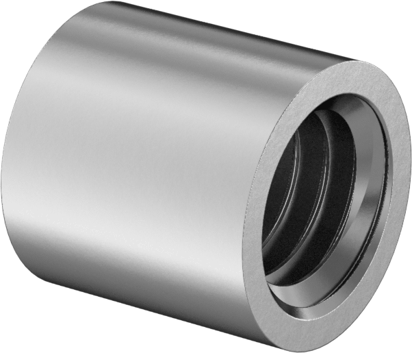 Dişli Yuvarlak Ayırıcı, Çinko Kaplı Çelik, 1/4" OD, 1/4" Uzunluk, 10-32 Diş