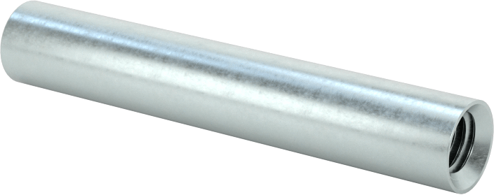 Dişli Yuvarlak Ayırıcı, Çinko Kaplı Çelik, 1/4" OD, 1-1/2" Uzunluk, 10-32 Diş