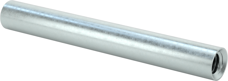 Dişli Yuvarlak Ayırıcı, Çinko Kaplı Çelik, 1/4" OD, 2" Uzunluk, 10-32 Diş