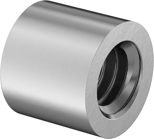Dişli Yuvarlak Ayırıcı, Çinko Kaplı Çelik, 1/4" OD, 7/32" Uzunluk, 8-32 Diş