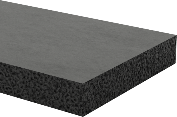 Esnek Poliüretan Köpük Şerit, Yapışkan Arka Yüzeyli, Yumuşak, 1/2" Genişlik, 3/32" Kalınlık, 44 Fit Uzunluk