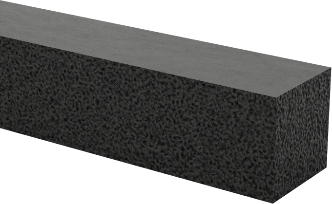 Esnek Poliüretan Köpük Şerit, Yapıştırıcı, Ekstra Yumuşak, 1/4" Genişlik, 1/4" Kalınlık, 39 Fit Uzunluk