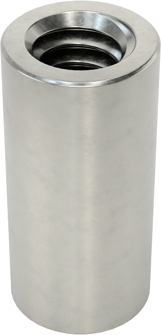 316 Paslanmaz Çelik Yuvarlak Bağlantı Somunu, 1/4"-20 Diş Boyutu, 3/4" Uzunluk