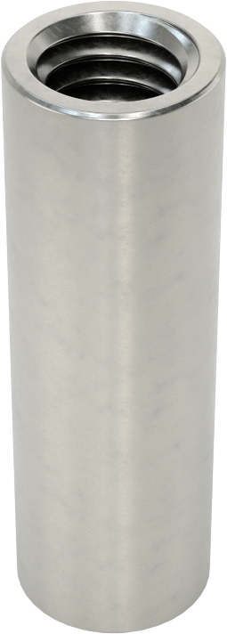 316 Paslanmaz Çelik Yuvarlak Bağlantı Somunu, 3/8"-16 Diş Boyutu, 1-1/2" Uzunluk