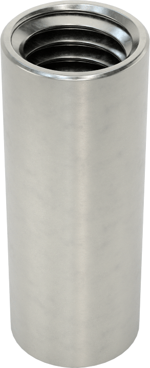 316 Paslanmaz Çelik Yuvarlak Bağlantı Somunu, 1/2"-13 Diş Boyutu, 1-1/2" Uzunluk