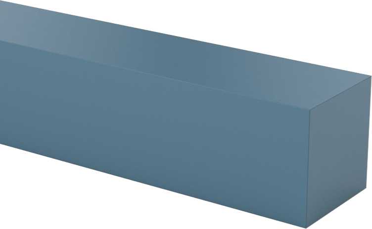 Cam Dolgulu Kaygan UHMW Polietilen, Aşınmaya Dayanıklı, 1/2" Kalınlık, 1/2" Genişlik, 5 Fit Uzunluk