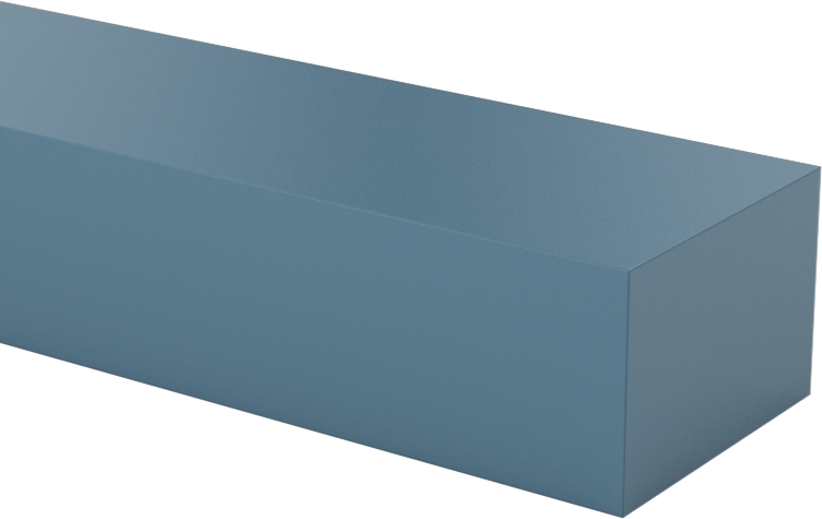 Cam Dolgulu Kaygan UHMW Polietilen, Aşınmaya Dayanıklı, 1/2" Kalınlık, 3/4" Genişlik, 5 Fit Uzunluk