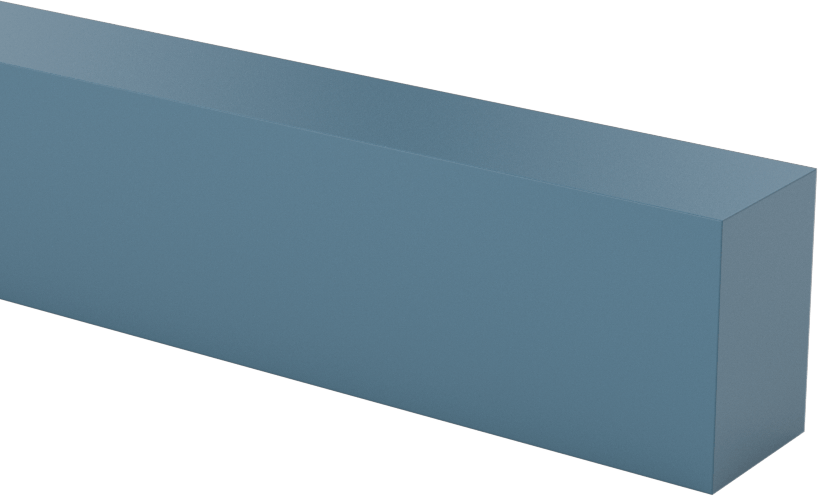 Cam Dolgulu Kaygan UHMW Polietilen, Aşınmaya Dayanıklı, 3/4" Kalınlık, 1/2" Genişlik, 5 Fit Uzunluk
