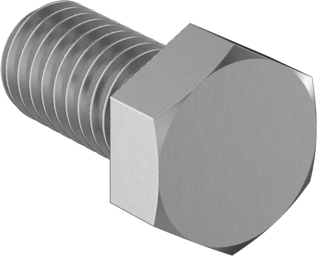 Altıgen Başlı Vida, 2024 Alüminyum, 3/8"-16 Diş, 3/4" Uzunluk