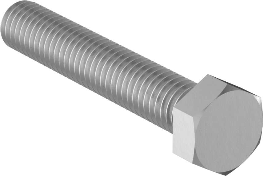 Altıgen Başlı Vida, 2024 Alüminyum, 3/8"-16 Diş, 2-1/4" Uzunluk